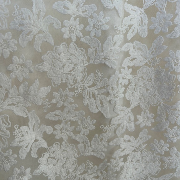 Baltic Born size S Lace maxi dress off white short sleeve v-neck lined bridal - Picture 13 of 16